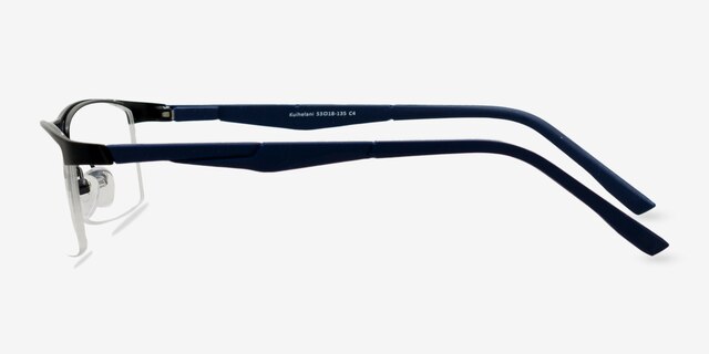 Kuihelani Black & Navy MetalEyeglass Frames from EyeBuyDirect, Side View