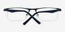 Kuihelani Black & Navy MetalEyeglass Frames from EyeBuyDirect, Closed View