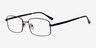 Washington Black MetalEyeglass Frames from EyeBuyDirect, Angle View