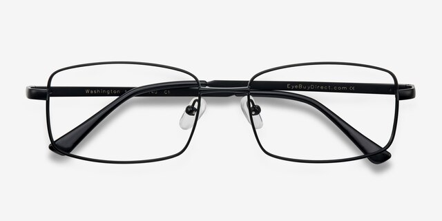 Washington Black MetalEyeglass Frames from EyeBuyDirect, Closed View