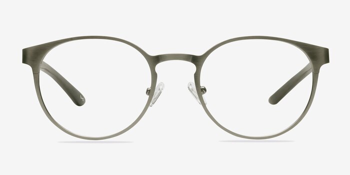 Outline Matte Silver/Wood Wood-texture Eyeglass Frames from EyeBuyDirect