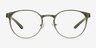 Outline Matte Silver & Wood Wood-textureEyeglass Frames from EyeBuyDirect, Front View