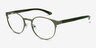 Outline Matte Silver & Wood Wood-textureEyeglass Frames from EyeBuyDirect, Angle View