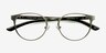 Outline Matte Silver & Wood Wood-textureEyeglass Frames from EyeBuyDirect, Closed View