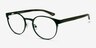 Outline Black Steel & Wood Wood-textureEyeglass Frames from EyeBuyDirect, Angle View