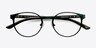 Outline Black Steel & Wood Wood-textureEyeglass Frames from EyeBuyDirect, Closed View