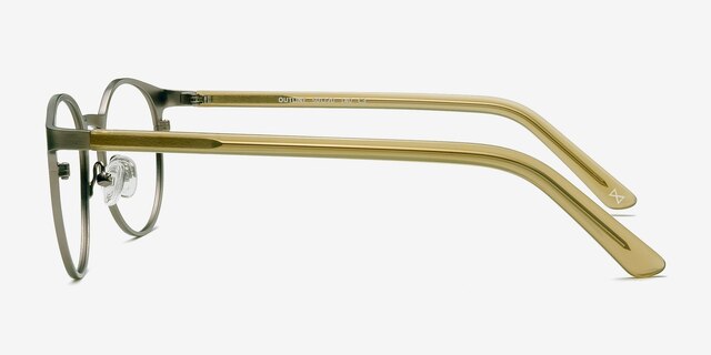 Outline Matte Steel & Acetate AcetateEyeglass Frames from EyeBuyDirect, Side View
