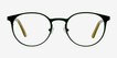 Outline Black Steel & Acetate Acetate, MetalEyeglass Frames from EyeBuyDirect, Front View