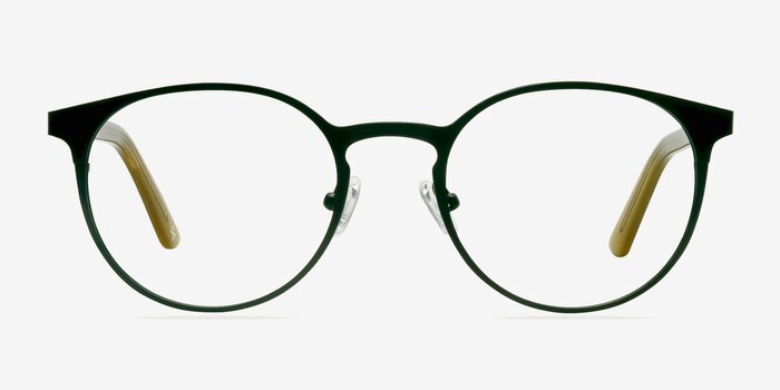 Outline Black Steel/Acetate Acetate-metal Montures de lunettes de vue d'EyeBuyDirect