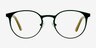 Outline Black Steel & Acetate Acetate-metalEyeglass Frames from EyeBuyDirect, Front View