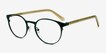 Outline Black Steel & Acetate Acetate, MetalEyeglass Frames from EyeBuyDirect, Angle View