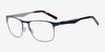 Bethnal Green Navy MetalEyeglass Frames from EyeBuyDirect, Angle View
