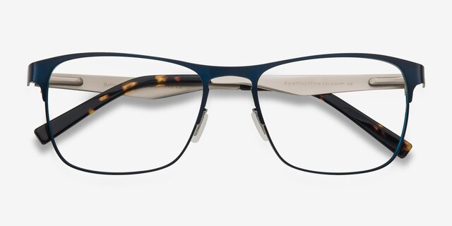 Bethnal Green Navy MetalEyeglass Frames from EyeBuyDirect, Closed View