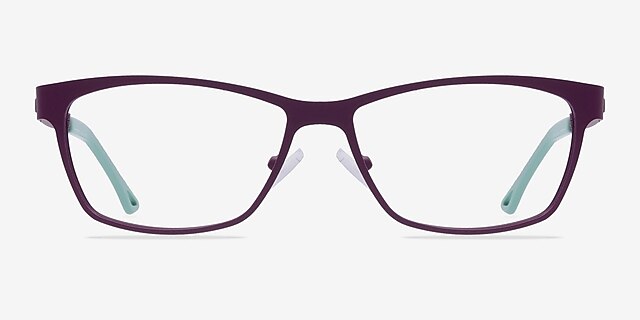 Vivid Purple MetalEyeglass Frames from EyeBuyDirect, Front View