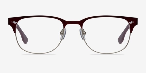 Merrion Burgundy Metal Eyeglass Frames