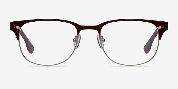 Merrion Burgundy Metal Eyeglass Frames