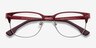 Merrion Burgundy MetalEyeglass Frames from EyeBuyDirect, Closed View