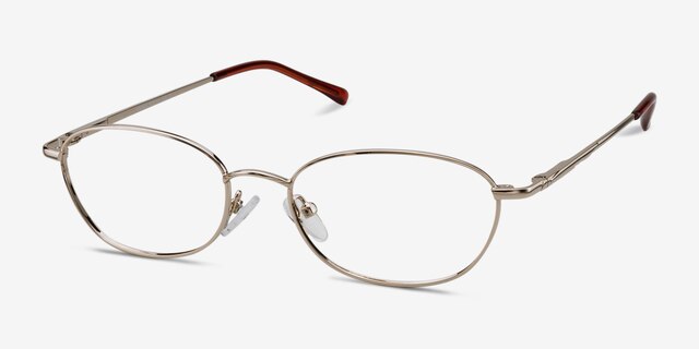 Prima Silver MetalEyeglass Frames from EyeBuyDirect, Angle View