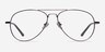 Nantes Argenté MétalMontures de lunettes de vue d'EyeBuyDirect, Vue de Face