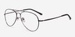 Nantes Silver MetalEyeglass Frames from EyeBuyDirect, Angle View