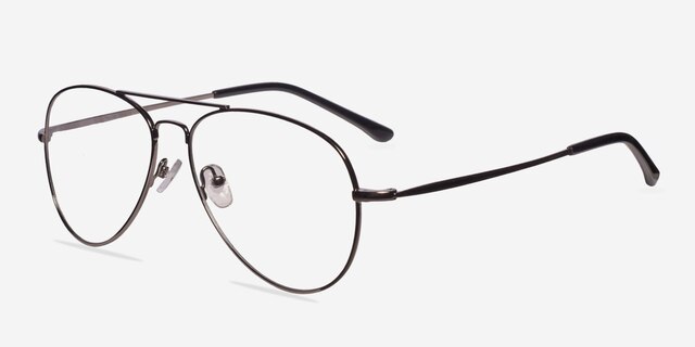 Nantes Argenté MétalMontures de lunettes de vue d'EyeBuyDirect, Vue d'Angle