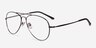 Nantes Argenté MétalMontures de lunettes de vue d'EyeBuyDirect, Vue d'Angle