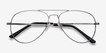 Nantes Silver MetalEyeglass Frames from EyeBuyDirect, Closed View