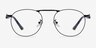 Tarantino Matte Black MetalEyeglass Frames from EyeBuyDirect, Front View