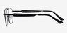 Tarantino Matte Black MetalEyeglass Frames from EyeBuyDirect, Side View