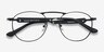 Tarantino Matte Black MetalEyeglass Frames from EyeBuyDirect, Closed View