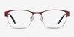 Admire Matte Burgundy MetalEyeglass Frames from EyeBuyDirect, Front View
