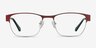 Admire Matte Burgundy MetalEyeglass Frames from EyeBuyDirect, Front View
