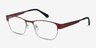 Admire Matte Burgundy MetalEyeglass Frames from EyeBuyDirect, Angle View