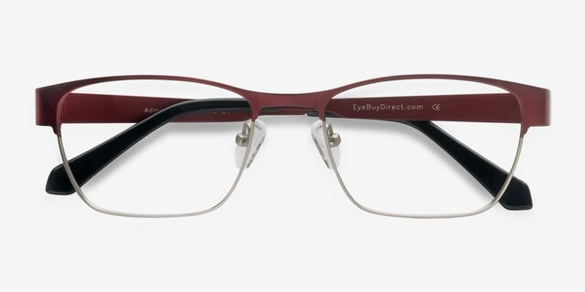 Admire Matte Burgundy MetalEyeglass Frames from EyeBuyDirect, Closed View