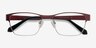 Admire Matte Burgundy MetalEyeglass Frames from EyeBuyDirect, Closed View