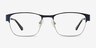 Admire Navy MetalEyeglass Frames from EyeBuyDirect, Front View