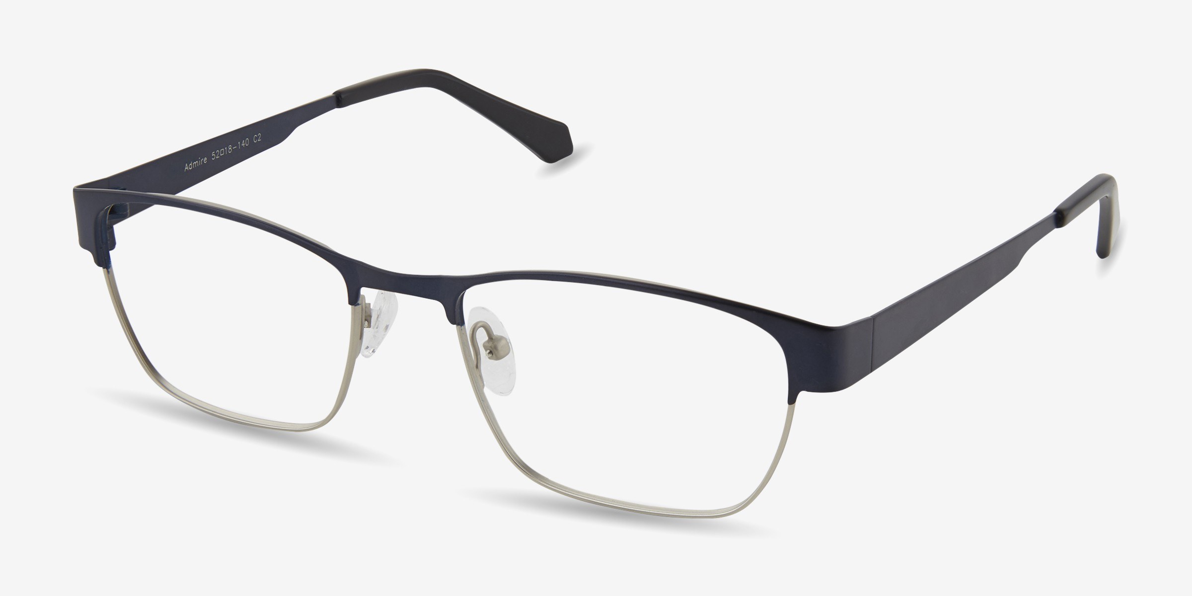 Admire Rectangle Navy Full Rim Eyeglasses Eyebuydirect