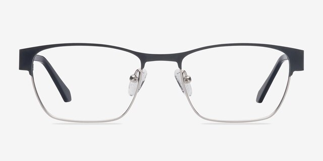 Admire Black Silver MétalMontures de lunettes de vue d'EyeBuyDirect, Vue de Face