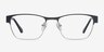 Admire Black Silver MétalMontures de lunettes de vue d'EyeBuyDirect, Vue de Face