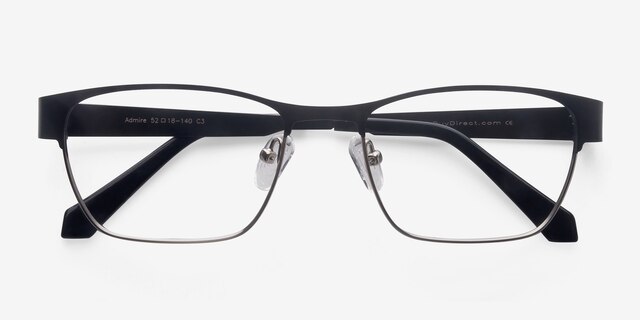 Admire Black Silver MétalMontures de lunettes de vue d'EyeBuyDirect, Vue Rapprochée