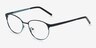 Mamba Bleu marine MétalMontures de lunettes de vue d'EyeBuyDirect, Vue d'Angle