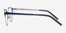 Mamba Navy Silver MétalMontures de lunettes de vue d'EyeBuyDirect, Vue de Côté