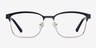 Sublime Black Golden MetalEyeglass Frames from EyeBuyDirect, Front View