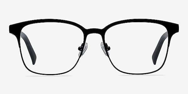 Intense Matte Black Acetate-metal Montures de lunettes de vue