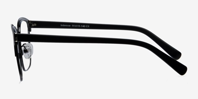 Intense Matte Black Acetate-metalEyeglass Frames from EyeBuyDirect, Side View
