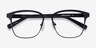 Intense Matte Black Acetate-metalEyeglass Frames from EyeBuyDirect, Closed View