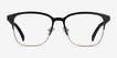 Intense Matte Black & Golden Acetate, MetalEyeglass Frames from EyeBuyDirect, Front View