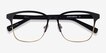 Intense Matte Black & Golden Acetate, MetalEyeglass Frames from EyeBuyDirect, Closed View