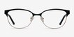 Sapphire Black Golden MetalEyeglass Frames from EyeBuyDirect, Front View