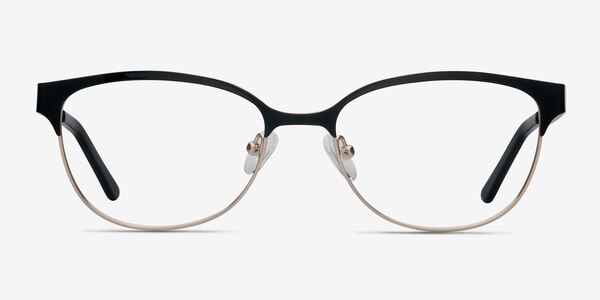 Sapphire Black Golden Métal Montures de lunettes de vue